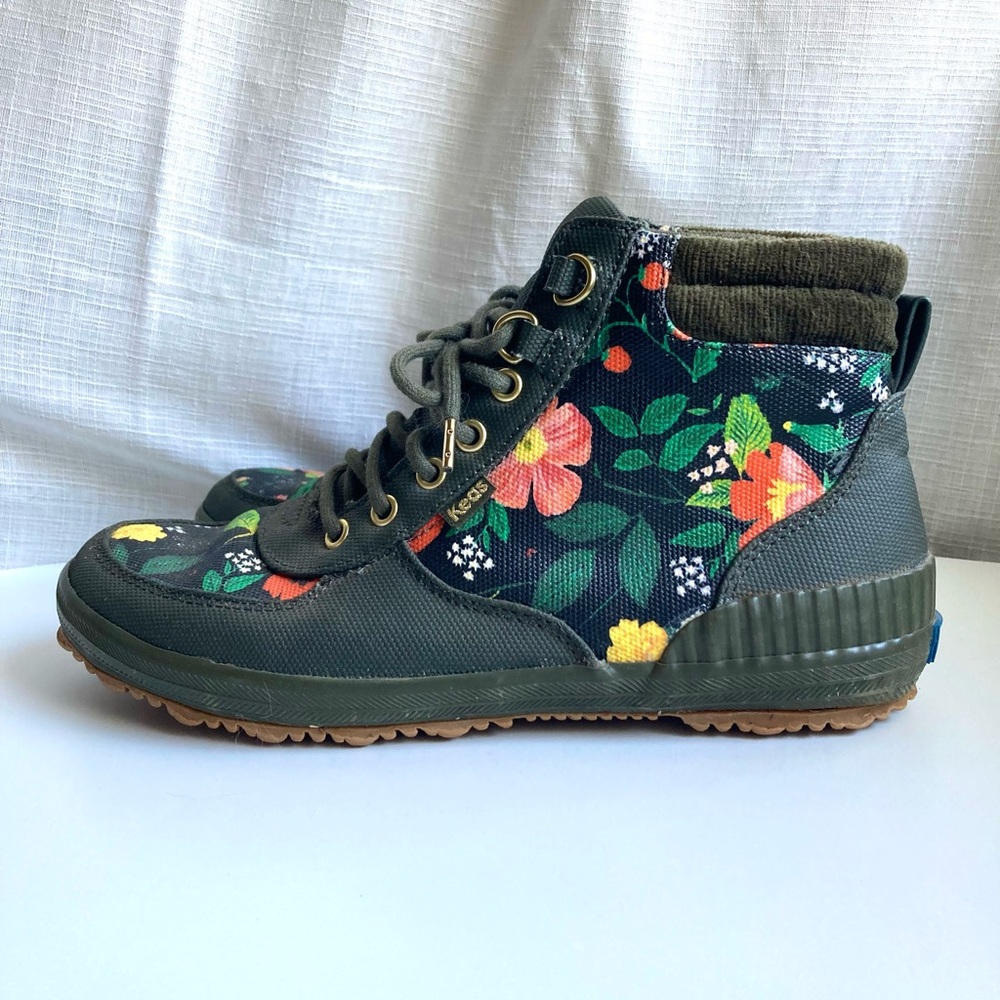 Keds Rifle Paper Co. Women’s Olive Floral Scout Water Resistant Boot